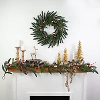 Northlight 28in Ornament Ball Unlit Wreath
