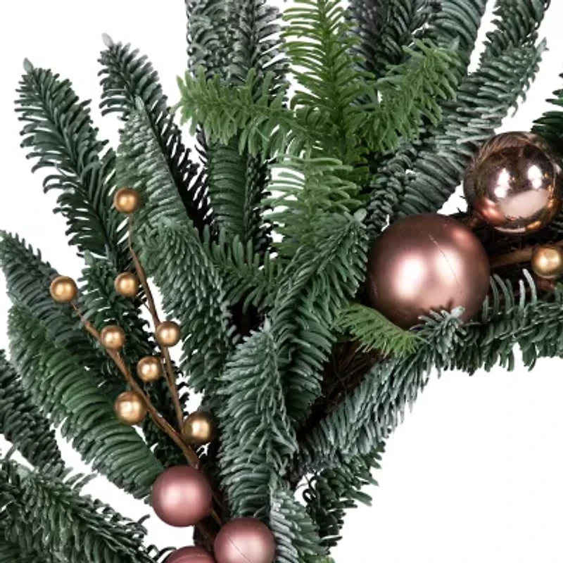 Northlight 28in Ornament Ball Unlit Wreath