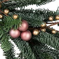 Northlight 28in Ornament Ball Unlit Wreath