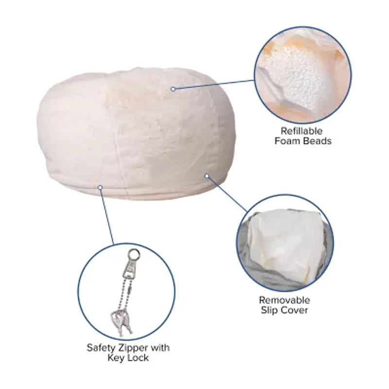 Duncan Furry Bean Bag Chair