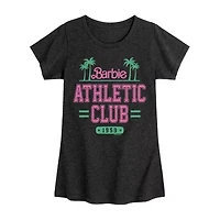 Big Kid Girls Crew Neck Short Sleeve Classic Fit Barbie Graphic T-Shirt