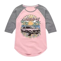 Big Kid Girls Crew Neck 3/4 Sleeve T-Shirt