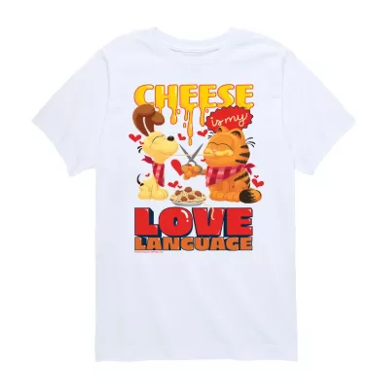 Big Kid Girls Crew Neck Short Sleeve Garfield T-Shirt