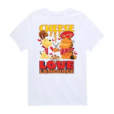 Big Kid Girls Crew Neck Short Sleeve Garfield T-Shirt