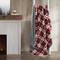 Eddie Bauer Parkwood Plaid Plush Lightweight Throw
