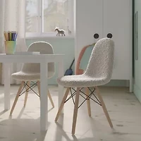 Zula Padded Sherpa Side Chair for Kids