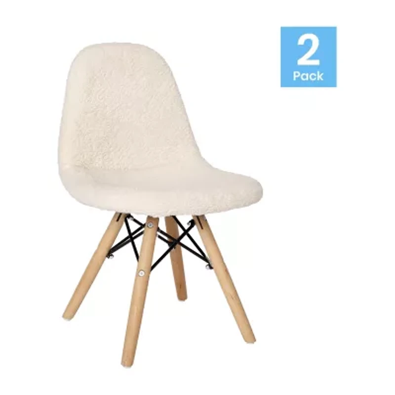 Zula Padded Sherpa Side Chair for Kids