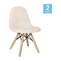 Zula Padded Sherpa Side Chair for Kids