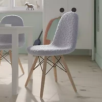 Zula Padded Sherpa Side Chair for Kids
