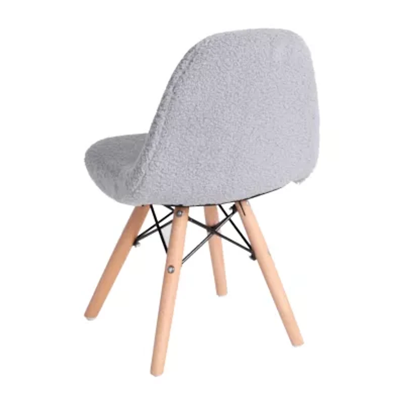 Zula Padded Sherpa Side Chair for Kids