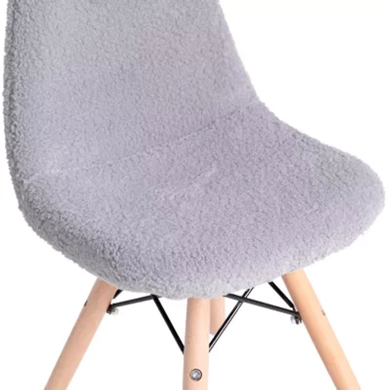 Zula Padded Sherpa Side Chair for Kids