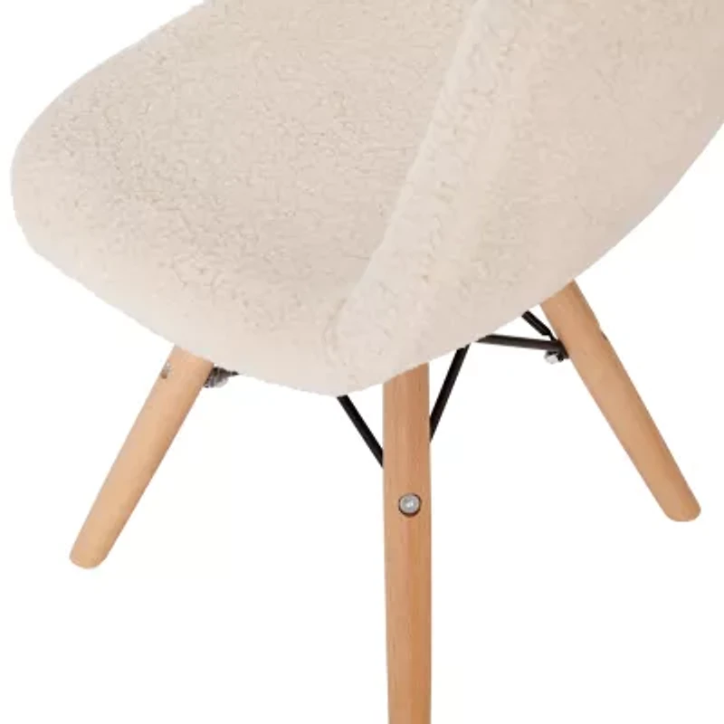 Zula Padded Sherpa Side Chair for Kids