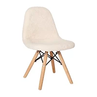 Zula Padded Sherpa Side Chair for Kids