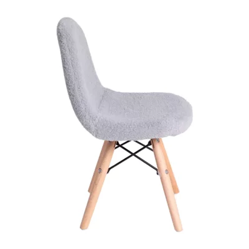 Zula Padded Sherpa Side Chair for Kids