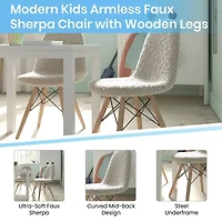 Zula Padded Sherpa Side Chair for Kids