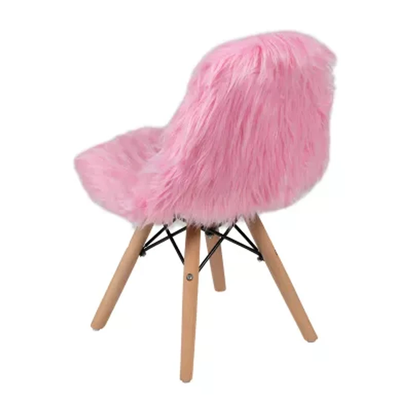 Zula Shaggy Dog Accent Chairs for Kids - Set of 4