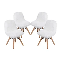 Zula Shaggy Dog Accent Chairs for Kids - Set of 4