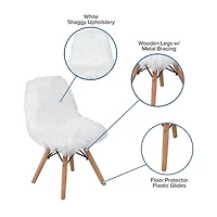 Zula Shaggy Dog Accent Chair for Kids