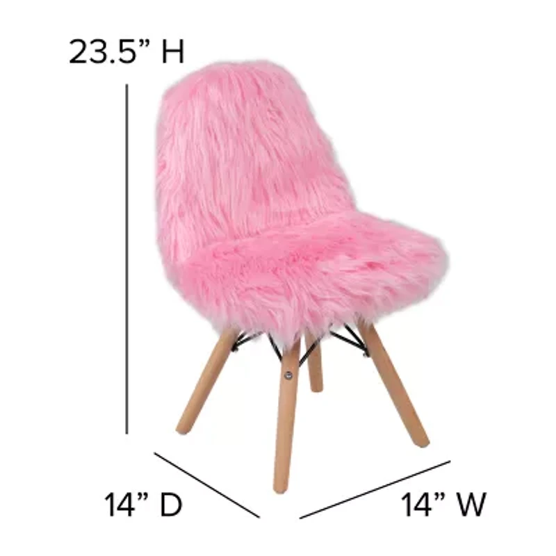 Zula Shaggy Dog Accent Chair for Kids