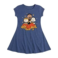 Big Kid Girls Crew Neck Short Sleeve Peanuts T-Shirt