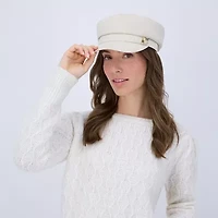 JS Jessica Simpson Twill Cabbie With Bumble Bee Pin Womens Cadet Hat