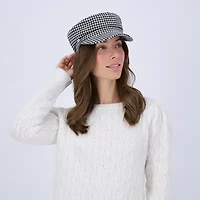 JS Jessica Simpson Houndstooth Cabby Womens Cadet Hat