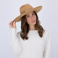 JS Jessica Simpson Felt Pencil Brim Fedora Womens