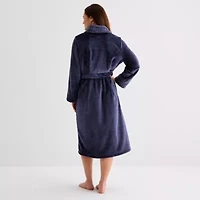 Liz Claiborne Womens Fleece Long Sleeve Length Robe