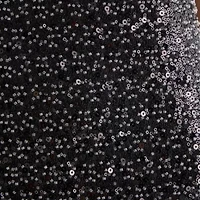 Bob Mackie Womens Sleeveless Sequin Fit + Flare Dress