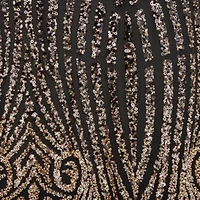 Bob Mackie Womens Plus Sleeveless Sequin Evening Gown