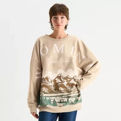 Wyoming Crew Sweatshirt Womens Neck Long Sleeve Juniors