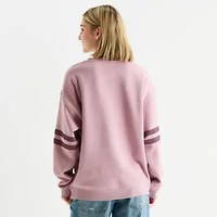 New World Wednesday Adams Nevermore Fencing Club Crew Sweatshirt Womens Neck Long Sleeve Addams Juniors