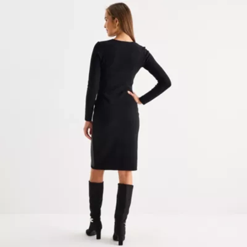 Danny & Nicole Womens Long Sleeve Sweater Dress