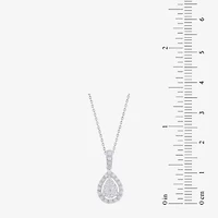 Diamond Blossom (G, Si2) Womens 1/4 CT. T.W. Lab Grown White Diamond 10K Gold 18 Inch Pendant Necklace