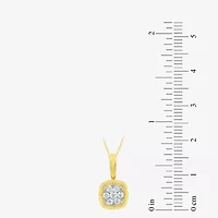 Diamond Blossom (G, Si2) Womens 1/5 CT. Lab Grown White Diamond 10K Gold 18 Inch Pendant Necklace