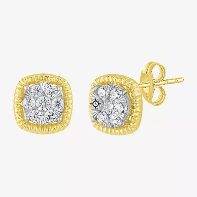 Diamond Blossom (G, Si2) 1/5 CT. Lab Grown White Diamond 10K Gold 10.1mm Stud Earrings
