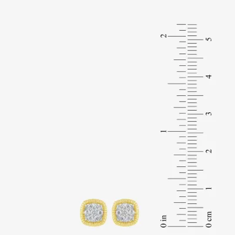 Diamond Blossom (G, Si2) 1/5 CT. Lab Grown White Diamond 10K Gold 10.1mm Stud Earrings