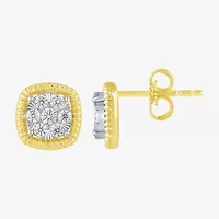 Diamond Blossom (G, Si2) 1/5 CT. Lab Grown White Diamond 10K Gold 10.1mm Stud Earrings