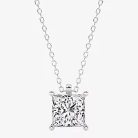Grown Gorgeous (F, Vs2) Womens 2 1/4 CT. T.W. Lab-Grown Diamond 14K Gold or Platinum 18 Inch Princess Pendant Necklace