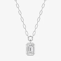 Grown Gorgeous (F, Vs2) Womens 1 3/4 CT. T.W. Lab-Grown Diamond 14K Gold 18 Inch Emerald-cut Pendant Necklace