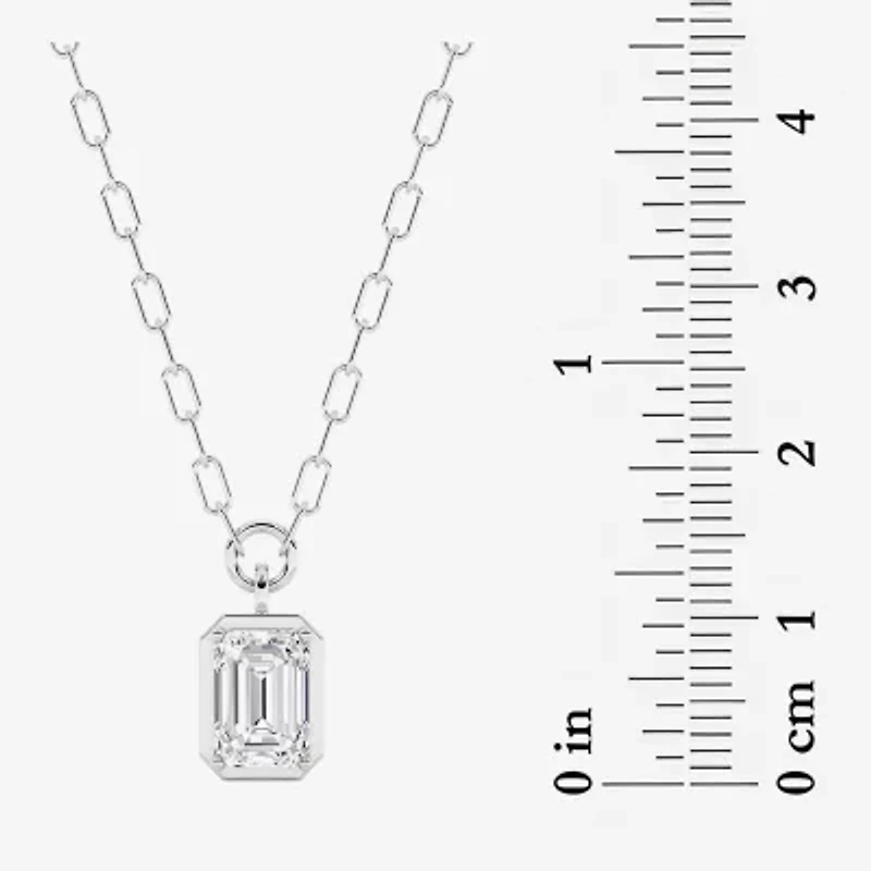 Grown Gorgeous (F, Vs2) Womens 1 3/4 CT. T.W. Lab-Grown Diamond 14K Gold 18 Inch Emerald-cut Pendant Necklace