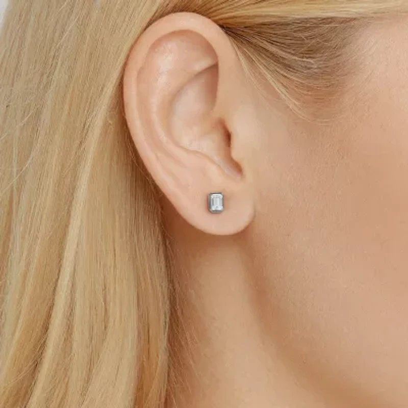 Grown Gorgeous (F,Vs2) 2 1/4 CT. T.W. Lab-Grown Diamond 14K Gold 8.8mm Emerald-cut Stud Earrings
