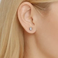 Grown Gorgeous (F,Vs2) 2 1/4 CT. T.W. Lab-Grown Diamond 14K Gold 8.8mm Emerald-cut Stud Earrings