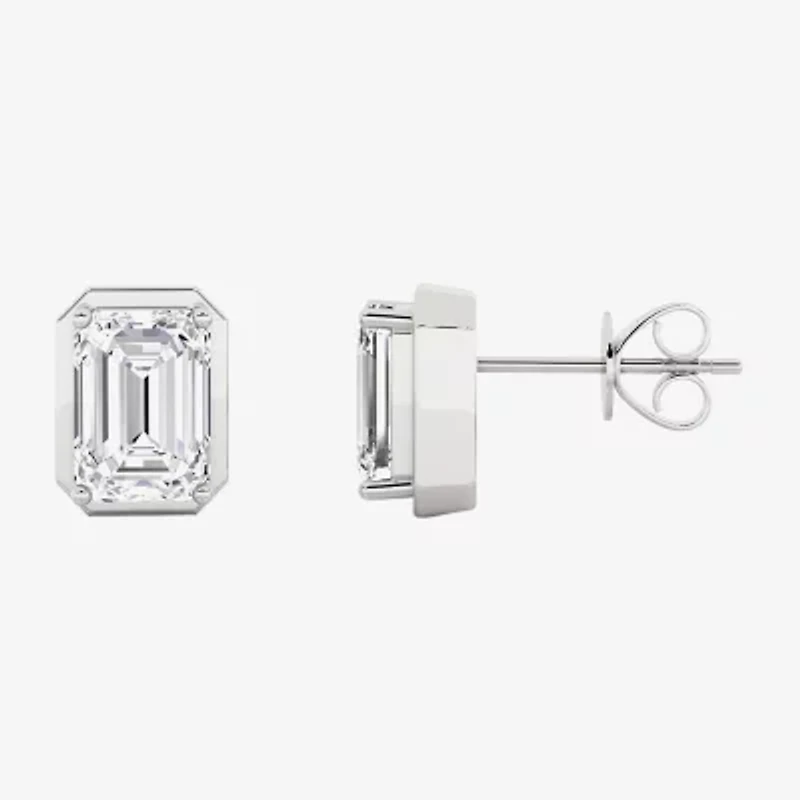 Grown Gorgeous (F,Vs2) 2 1/4 CT. T.W. Lab-Grown Diamond 14K Gold 8.8mm Emerald-cut Stud Earrings