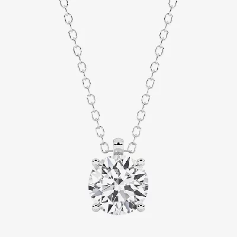 Grown Gorgeous (F, Vs2) Womens 1 1/8 CT. T.W. Lab-Grown Diamond 14K Gold or Platinum Round 18 Inch Pendant Necklace