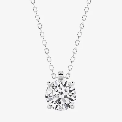 Grown Gorgeous (F, Vs2) Womens 1 1/8 CT. T.W. Lab-Grown Diamond 14K Gold or Platinum Round 18 Inch Pendant Necklace