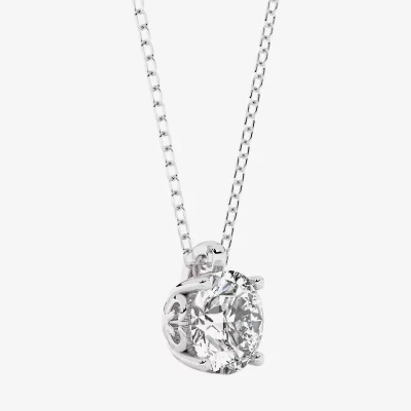 Grown Gorgeous (F, Vs2) Womens 1 1/8 CT. T.W. Lab-Grown Diamond 14K Gold or Platinum Round 18 Inch Pendant Necklace