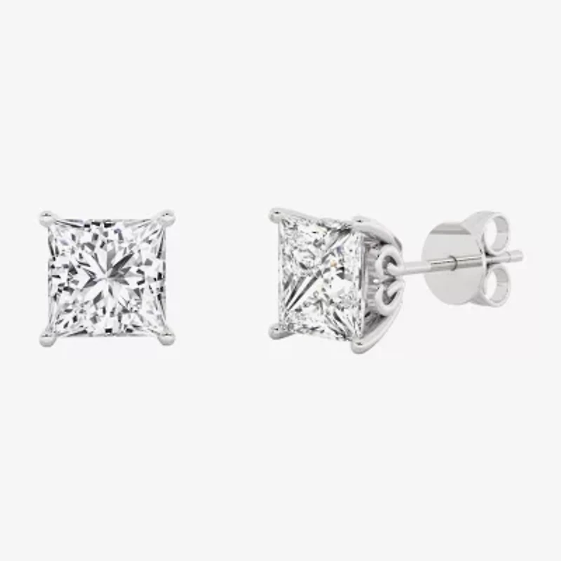 Grown Gorgeous (Vs2, F) 2 1/4 CT. T.W. Lab-Grown Diamond 14K Gold or Platinum 6.3mm Princess Stud Earrings