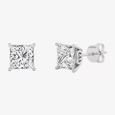 Grown Gorgeous (Vs2, F) 2 1/4 CT. T.W. Lab-Grown Diamond 14K Gold or Platinum 6.3mm Princess Stud Earrings