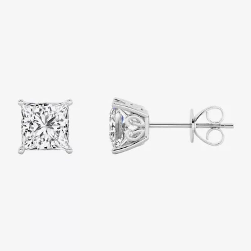 Grown Gorgeous (Vs2, F) 2 1/4 CT. T.W. Lab-Grown Diamond 14K Gold or Platinum 6.3mm Princess Stud Earrings